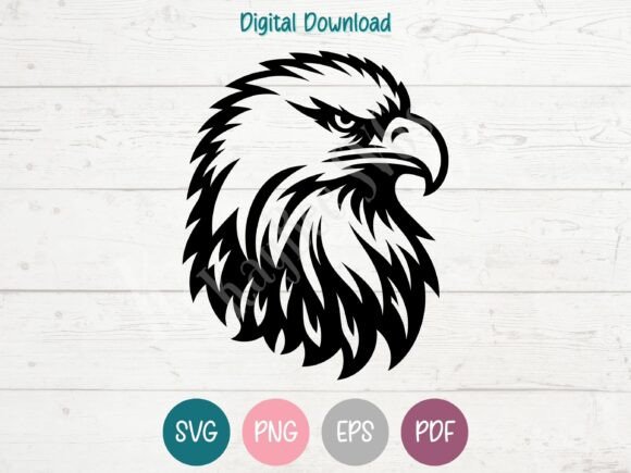Bald Eagle Head SVG Cut File for Graphics & Crafts