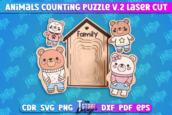 Bears Counting Baby Puzzle Laser Cut V.2 Review for Real Embroidery Projects