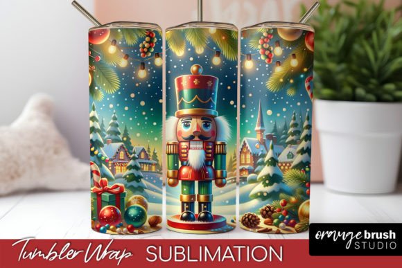 Christmas Tumbler Nutcracker Sublimation: Festive Graphics for Tumbler Wraps