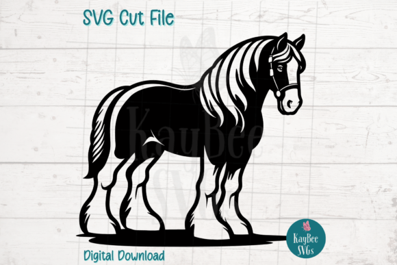 Clydesdale Horse SVG Cut File: A Bold Graphic for Crafts and Business Branding