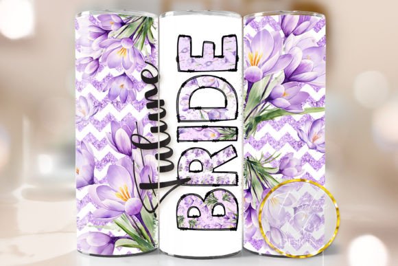 Floral Future Bride Skinny Tumbler Wrap – Graphics for Modern Crafts Branding