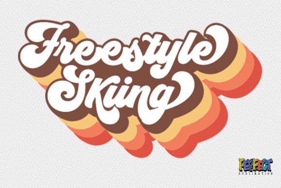 Freestyle Skiing Retro Groovy Gaming Svg Graphics