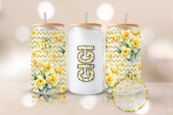 Gigi Libbey Glass Cup Wrap PNG UVDTF for Crafts & Graphics