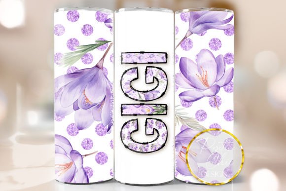 Gigi Tumbler Wrap Mothers Day Design PNG for Crafts & Graphics