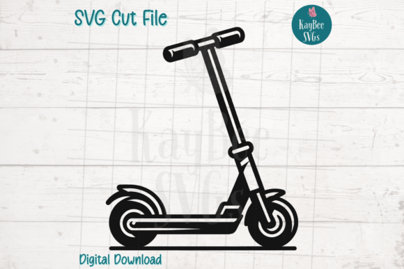 Kid's Kick Scooter SVG Cut File for Crafts & Creative Graphics