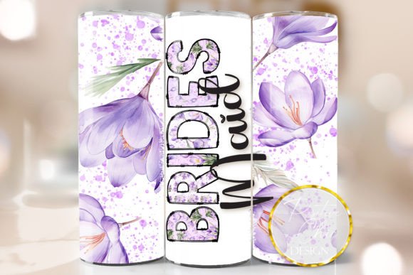 Maid of Honor Spring Flowers Tumbler PNG – Crafts & Graphics for Digital Sellers
