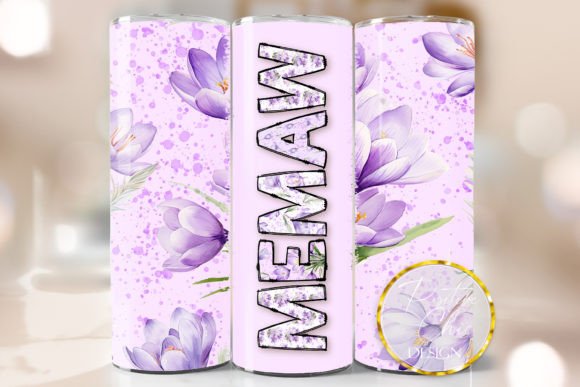Memaw Purple Tumbler Wrap Sublimation: A Fresh Craft Graphic for Content Publishers