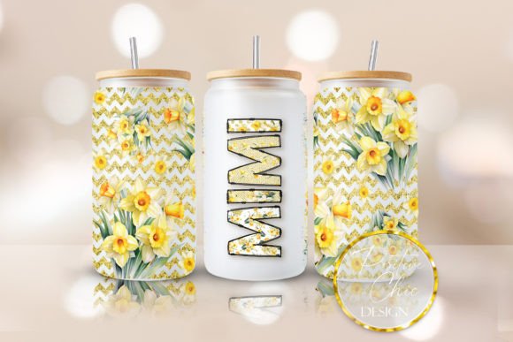Mimi Libbey Glass Cup Wrap PNG UVDTF