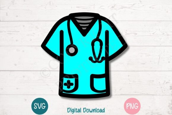 Nurse Scrubs SVG: Graphics for Crafts