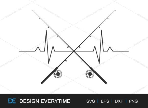 Premium Fishing Rod SVG for Crafts & Graphics
