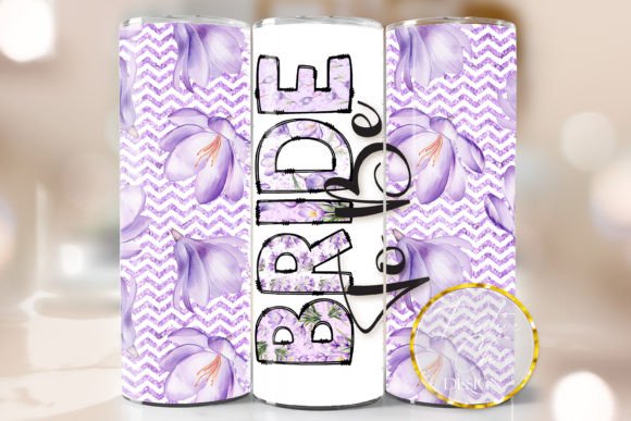 Purple Floral Bride to Be Tumbler Wrap – Graphics for Crafts That Sell