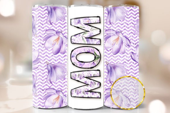 Purple Floral Mom Tumbler Wrap PNG: A Versatile Graphic Design Asset for Craft & Content Creators