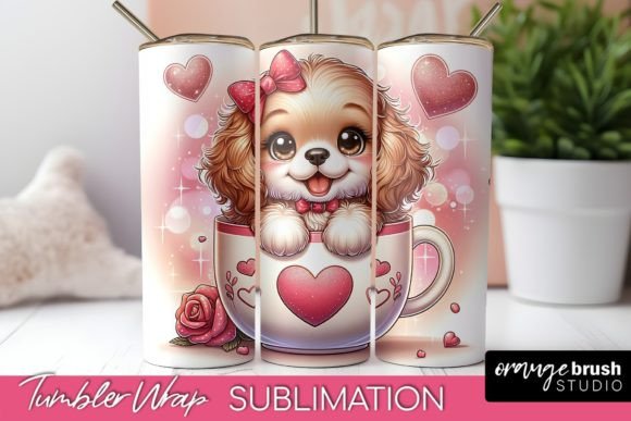 Skinny Tumbler Wrap Dog Sublimation PNG Review