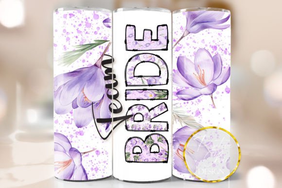 Team Bride Spring Flowers Tumbler PNG Review for Real Embroidery Projects
