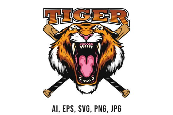 Tiger Head Logo Mascot: Bold Graphics for Local Business Branding & Crafts
