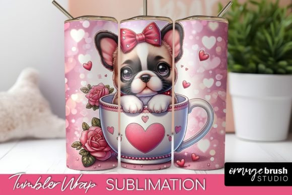 Valentine Tumbler Sublimation Cute Dog Graphics Review